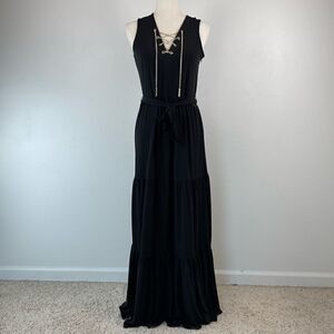 NWT MICHAEL Michael Kors Black Maxi Dress Size M